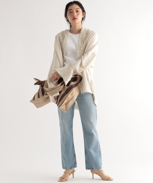 「BABYLONE」 長袖ブラウス フリー ブラック レディース_画像7