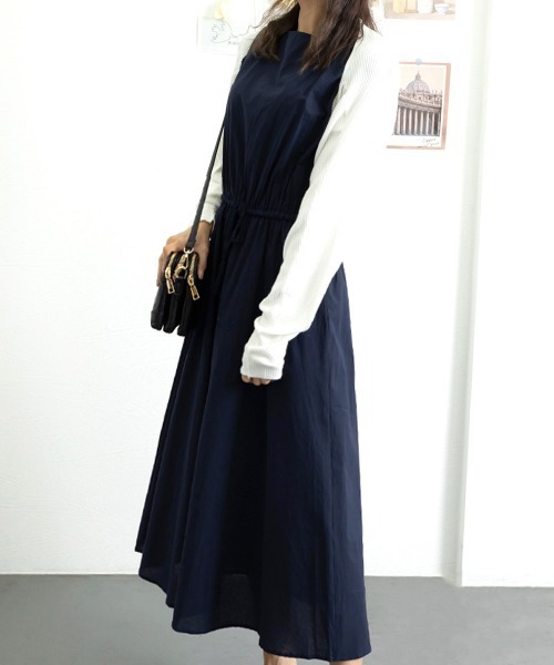 「Miniministore」 ノースリーブワンピース M ブラック レディース_画像3