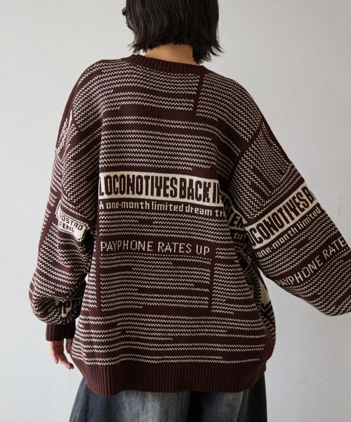 PBLIM ニット セーター 「UNISEX」ニュースペーパーニット レディース