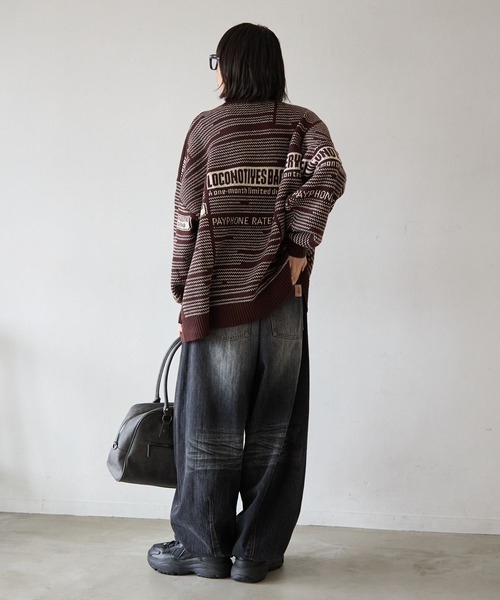 PBLIM ニット セーター 「UNISEX」ニュースペーパーニット レディース