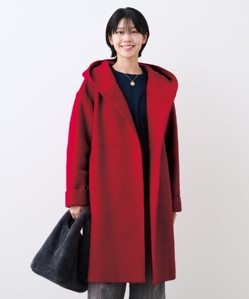 IEDIT（イディット） コート アウター ウール混スライバー素材で軽やか