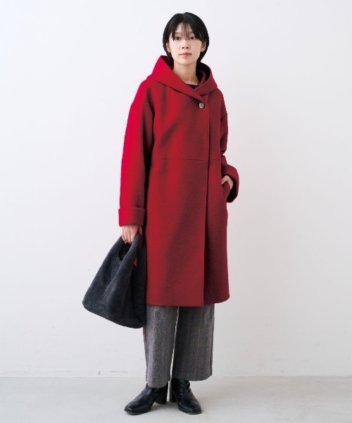 IEDIT（イディット） コート アウター ウール混スライバー素材で軽やか