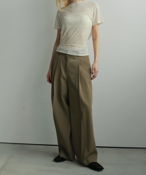 anuke（アンヌーク） パンツ Tuck Pleats Pants レディース : ZOZOTOWN