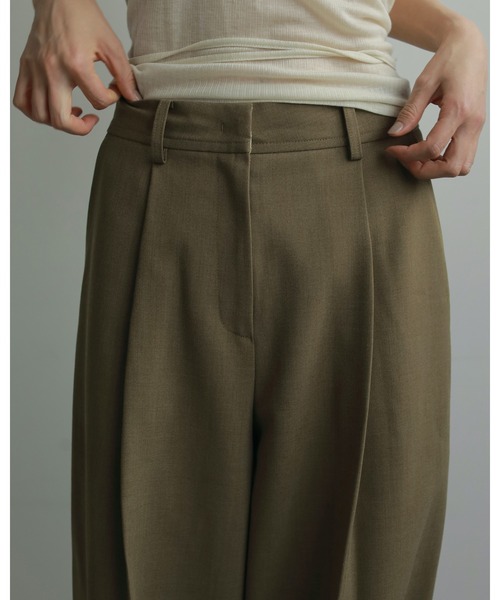 anuke（アンヌーク） パンツ Tuck Pleats Pants レディース : ZOZOTOWN