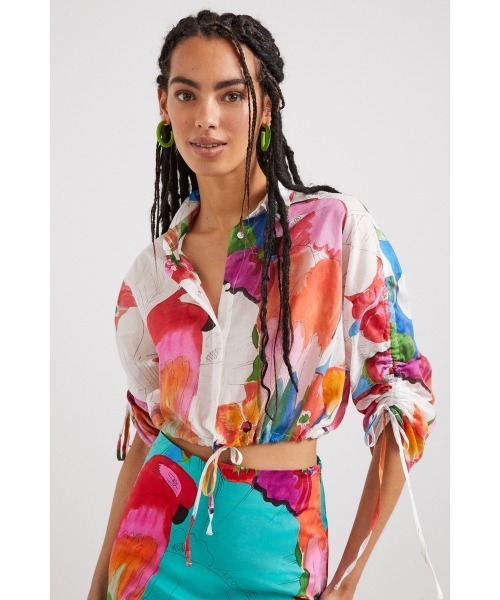 「Desigual」 7分袖ブラウス M ホワイト レディース_画像2