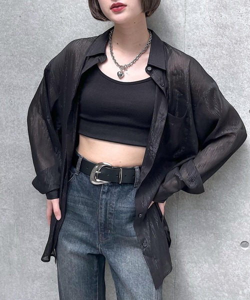 k♡ページ PAGEBOY（ページボーイ） 長袖シャツ FREE ブラック レディース