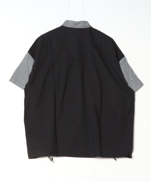 「Magine」 「HALHAM」半袖シャツ L ブラック×ホワイト メンズ_画像5