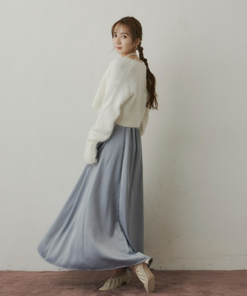 「VIOLETTA」 ニットカーディガン FREE ライトグレー レディース_画像5