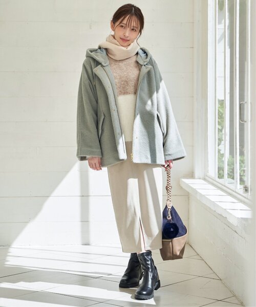 ikka（イッカ） ブルゾン アウター ブークレー2WAYフードコート