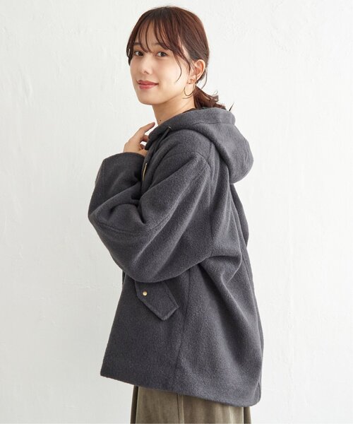 イッコ様 確認用 雑誌MonoMax4月号掲載】撥水ピケフードステンカラーコート（ステン