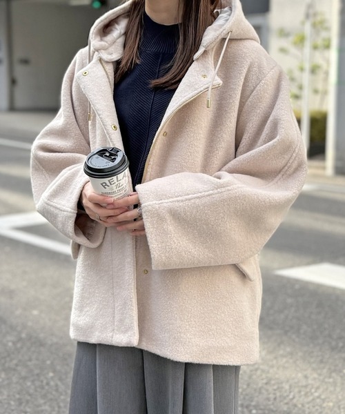 IKE アイケーイー　ブルゾン ikka（イッカ） ブルゾン アウター ブークレー2WAYフードコート