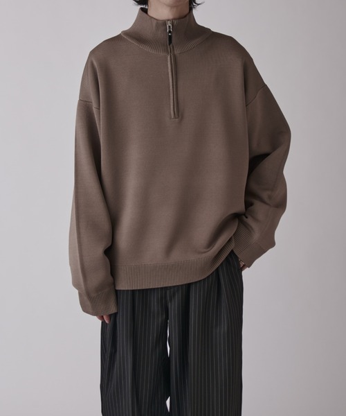 Lui's（ルイス） セーター ニット VISミラノリブハーフジップ メンズ