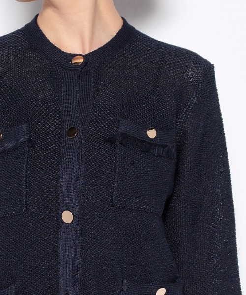 「allureville」 ニットカーディガン 2 ネイビー レディース_画像5