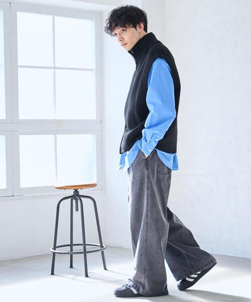 「WEGO」 デニムパンツ MEDIUM ダークグレー メンズ_画像3