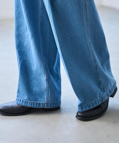 「WEGO」 デニムパンツ MEDIUM ダークグレー メンズ_画像7