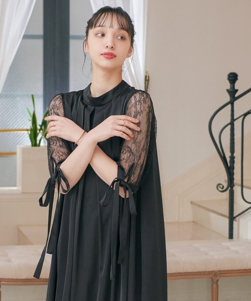 「niana」 「haremode」半袖ワンピース M ブラック レディースの画像