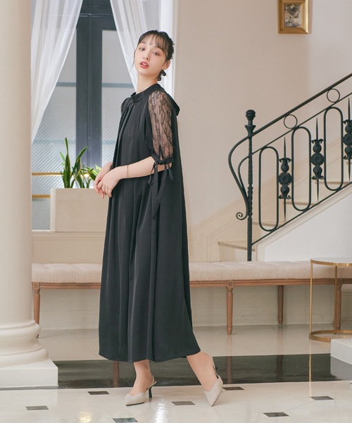 「niana」 「haremode」半袖ワンピース M ブラック レディースの画像