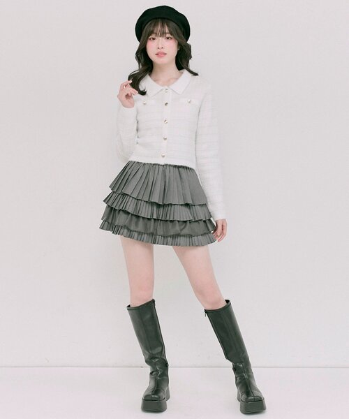 OLIVE des OLIVE（オリーブデオリーブ） スカート プリーツティアード