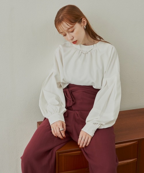 「hinari」 長袖ブラウス FREE ライトベージュ レディース_画像3