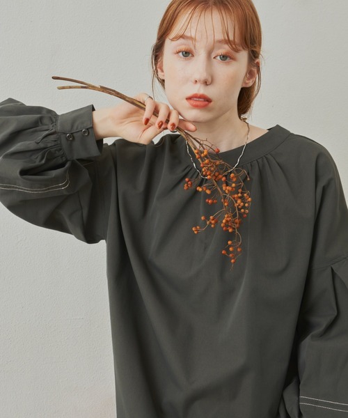 「hinari」 長袖ブラウス FREE ライトベージュ レディース_画像5