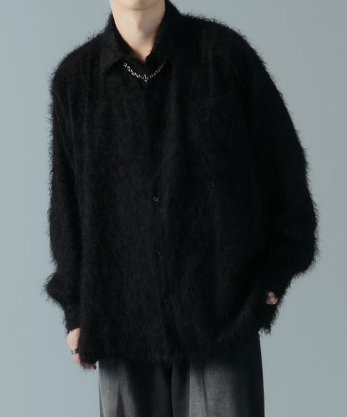 「epnok」 長袖シャツ LARGE ブラック メンズ_画像7