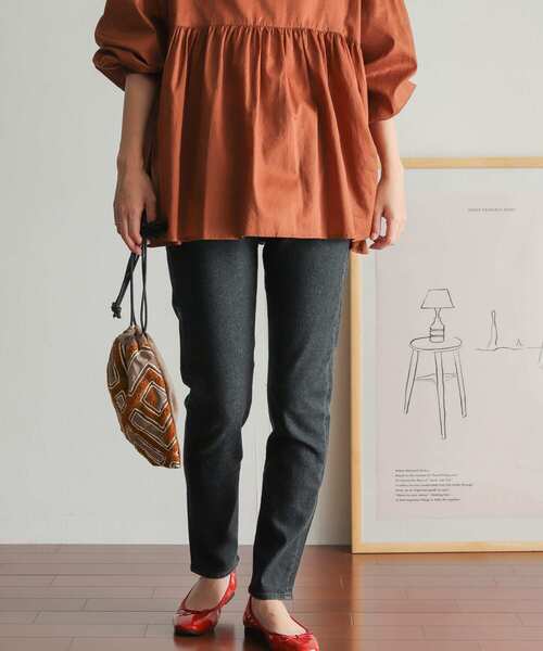 「URBAN RESEARCH DOORS」 デニムパンツ SMALL ブラック レディース_画像2