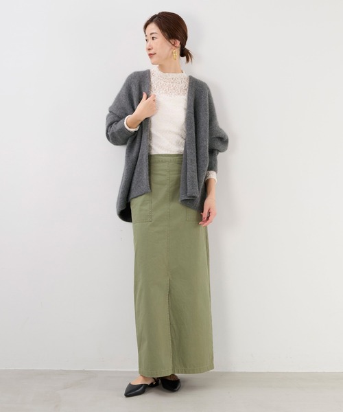 「MICA&DEAL」 ニットカーディガン FREE グレー レディース_画像3