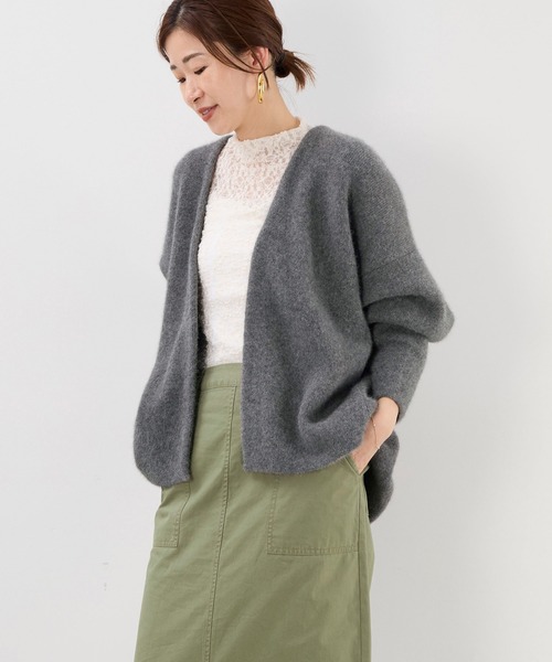 「MICA&DEAL」 ニットカーディガン FREE グレー レディース_画像4