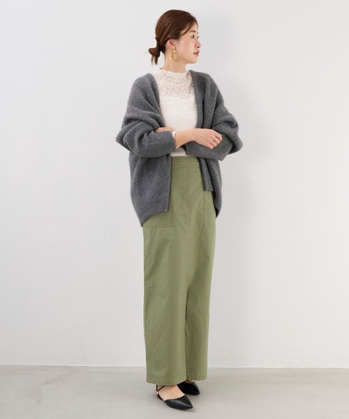 「MICA&DEAL」 ニットカーディガン FREE グレー レディース_画像5