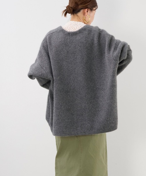 「MICA&DEAL」 ニットカーディガン FREE グレー レディース_画像6