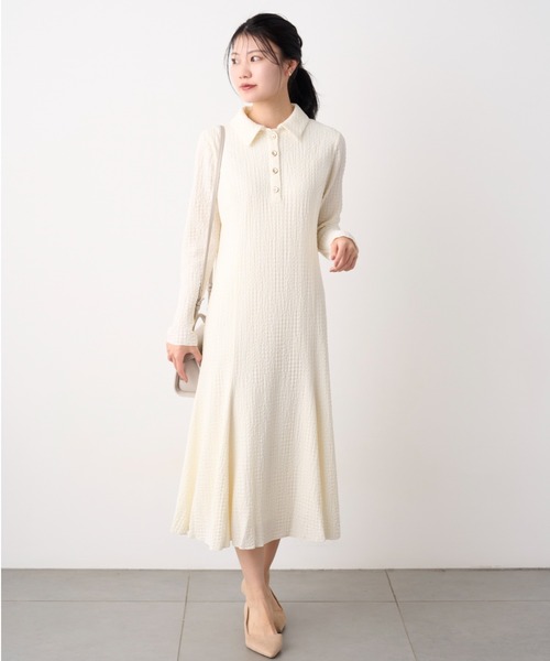 「CELFORD」 長袖ワンピース 36 ブラック レディース_画像3