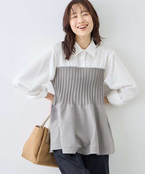 パンツ　まとめ売り　ペプラム　シャツ　ブラウス　ニット　ママコーデ　レディース ROPE' PICNIC（ロペ ピクニック） ブラウス シャツ シャツドッキング
