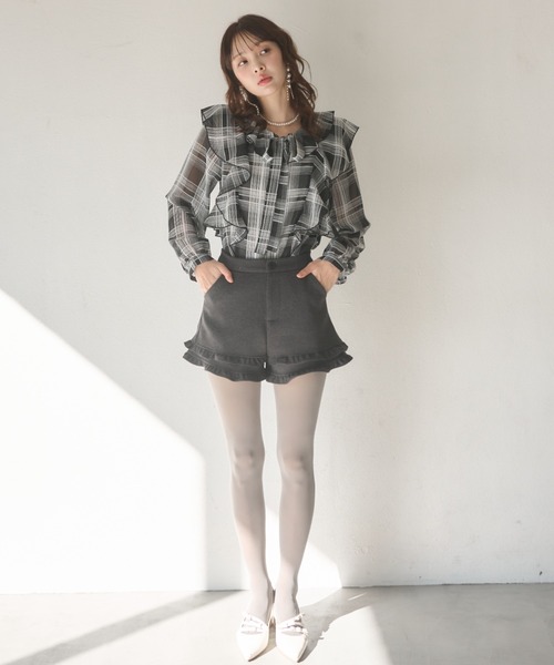 Nadana パンツ 裾フリルショートパンツ レディース : ZOZOTOWN Yahoo