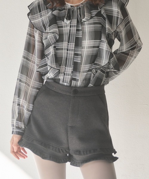 Nadana パンツ 裾フリルショートパンツ レディース : ZOZOTOWN Yahoo