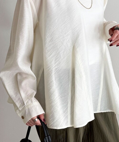 fredy emue（フレディエミュ） ブラウス シャツ ペプラムシアー