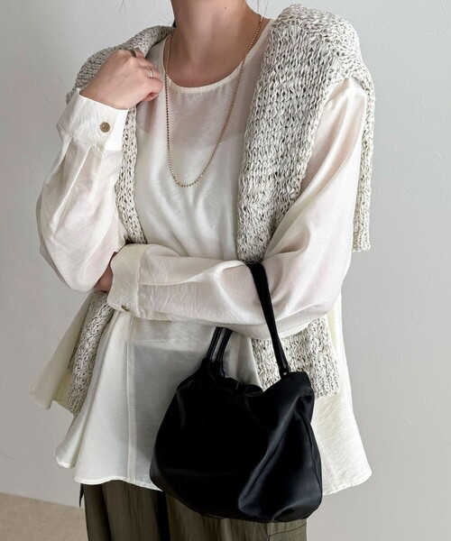 fredy emue（フレディエミュ） ブラウス シャツ ペプラムシアー