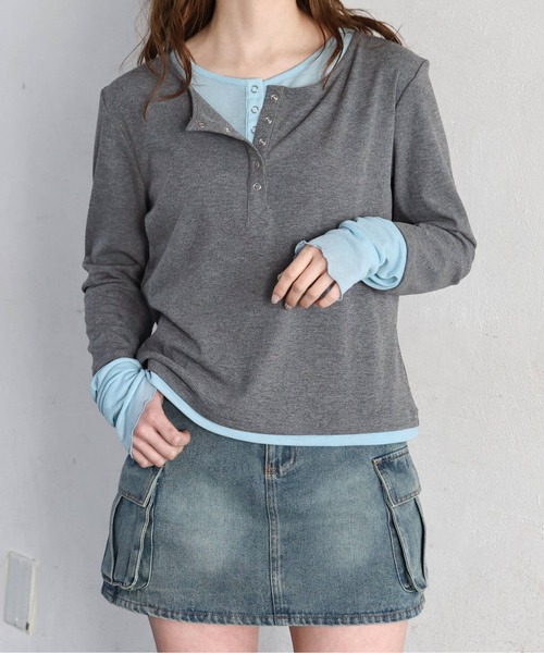 tiptop（ティップトップ） ヘンリーネック tシャツ 「web限定アイテム