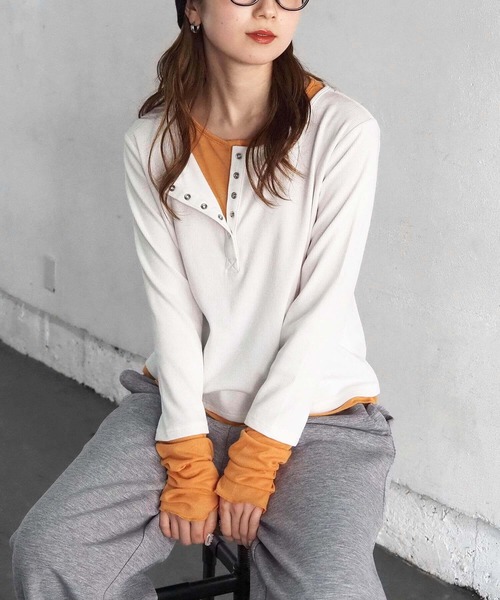 tiptop（ティップトップ） ヘンリーネック tシャツ 「web限定アイテム