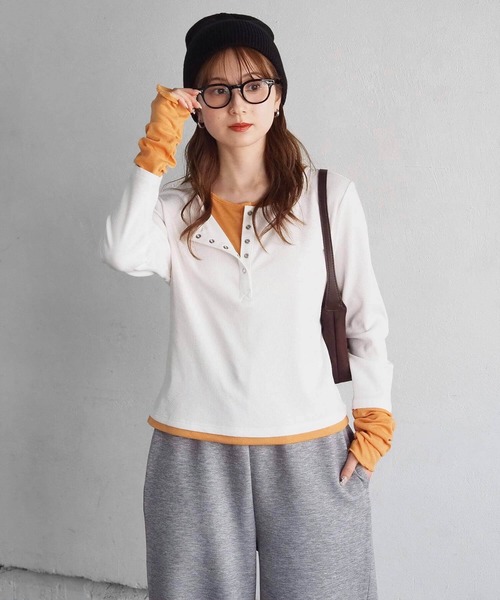 tiptop（ティップトップ） ヘンリーネック tシャツ 「web限定アイテム
