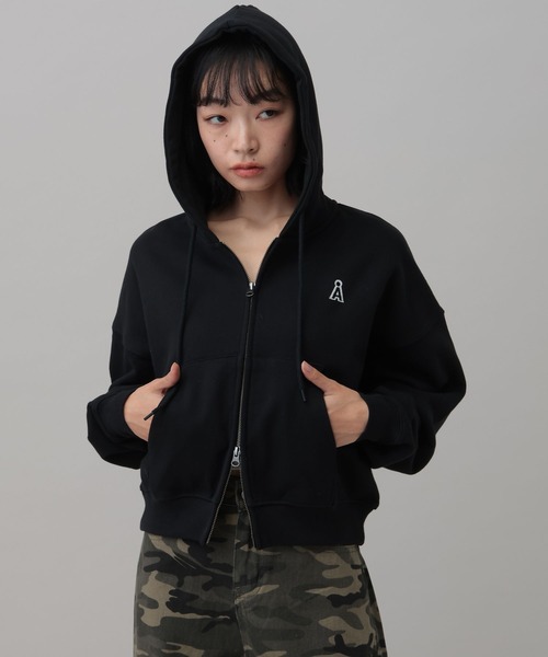 ALAND パーカー 「UNISEX」ALAND／ワッペンダブルジップパーカー