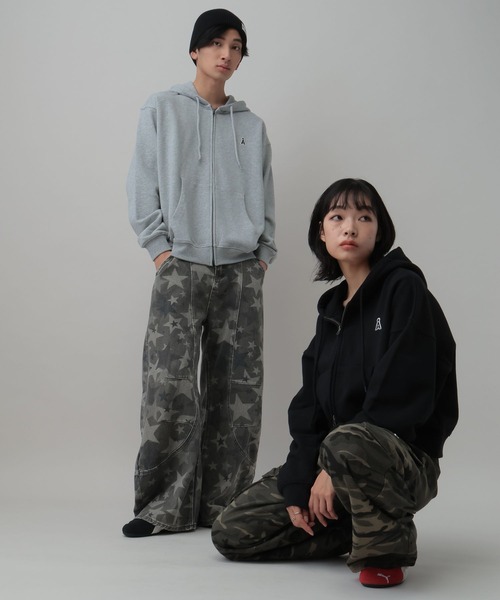 ALAND パーカー 「UNISEX」ALAND／ワッペンダブルジップパーカー