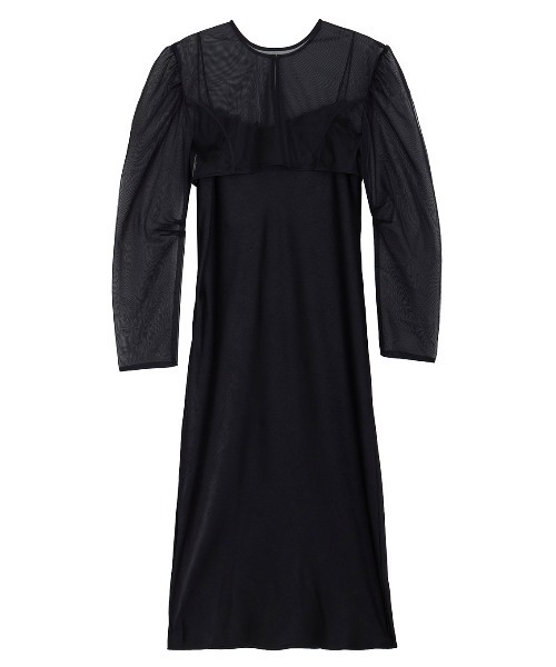 Ameri（アメリ） パーティードレス ドレス SHEER LAYERED SATIN DRESS