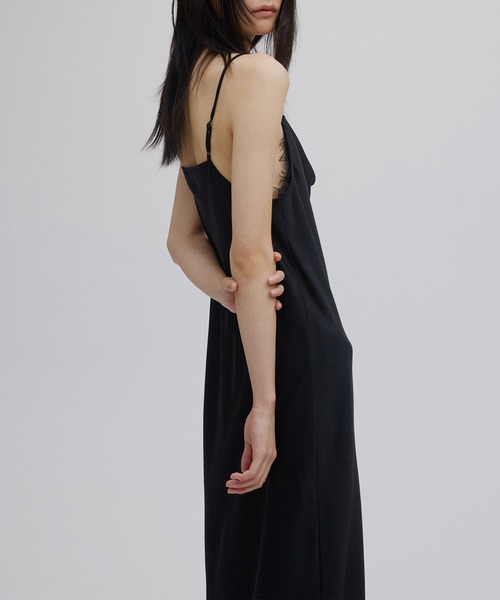 Ameri（アメリ） パーティードレス ドレス SHEER LAYERED SATIN DRESS 