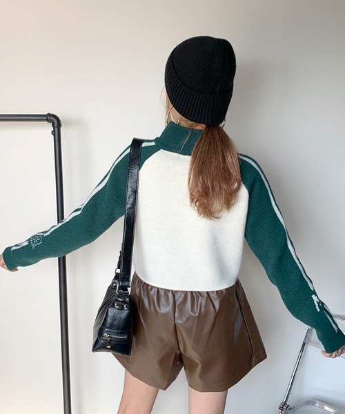 「non-hedge」 長袖ニット FREE レッド レディース_画像6