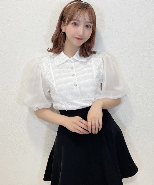 「titty&Co. PETIT」 半袖シャツ FREE ホワイト レディース_画像5