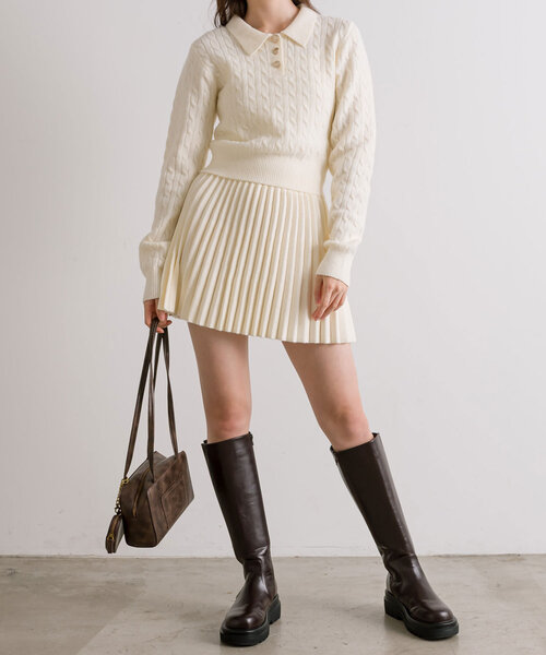 「OLIVE des OLIVE」 長袖ニット FREE トップグレー レディース_画像4