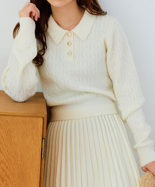 「OLIVE des OLIVE」 長袖ニット FREE トップグレー レディース_画像7