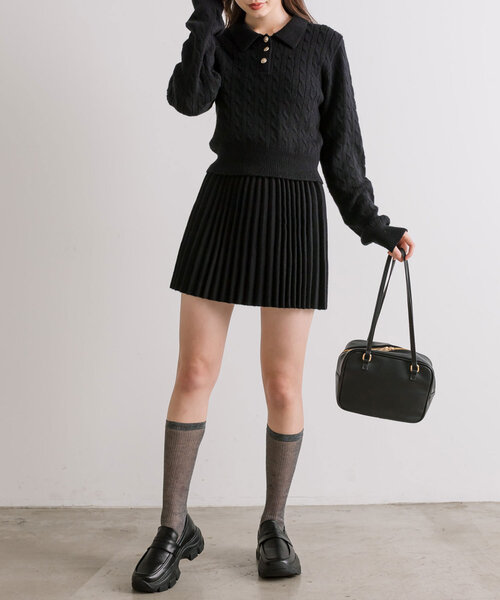 「OLIVE des OLIVE」 長袖ニット FREE トップグレー レディース_画像9