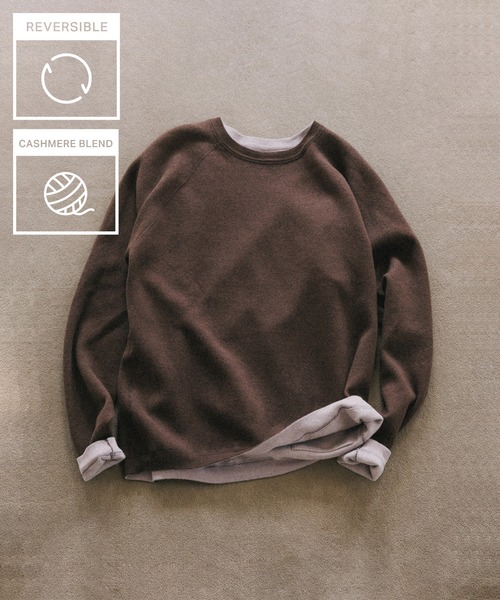 「ADAM ET ROPE'」 長袖ニット L ダークブラウン メンズ