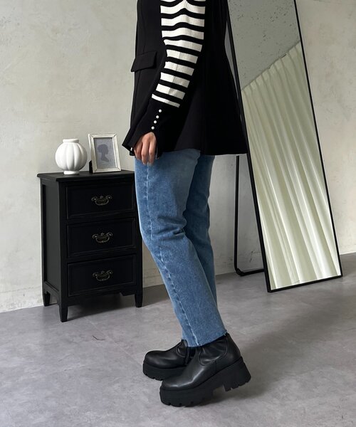 「prose verse」 デニムパンツ MEDIUM サックスブルー レディース_画像5